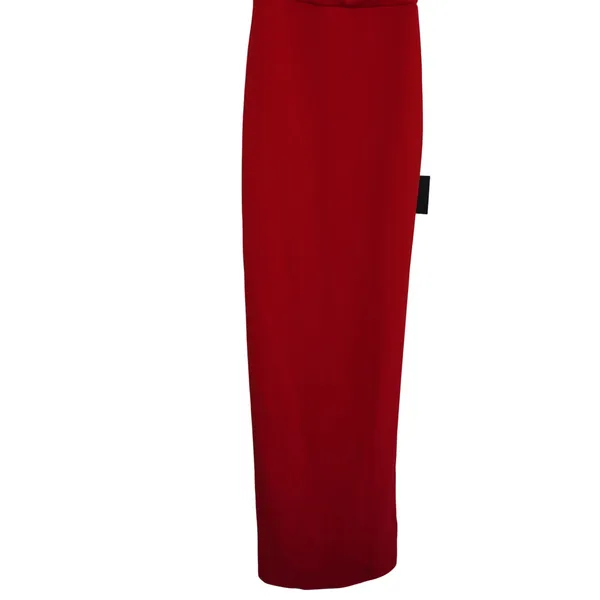 Lulus Size‎ Small Red Ruffle Strap Maxi Dress Square Neck Column Gown Wedding - Image 3