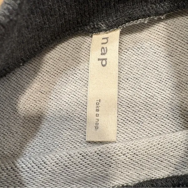 🌟NAP🌟 MOCK NECK SWEATSHIRT DRAWSTRING HEM GRAY SZ S - Image 8