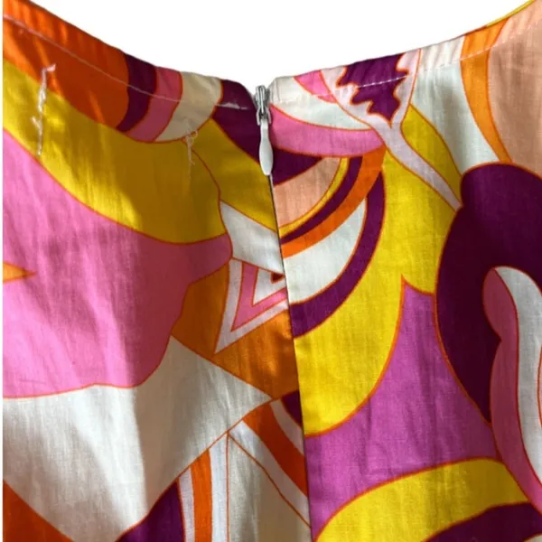 Chloe + Rene Maxi Dress Sunny swirl retro Print Boho print Summer Beachy Size L - Image 4
