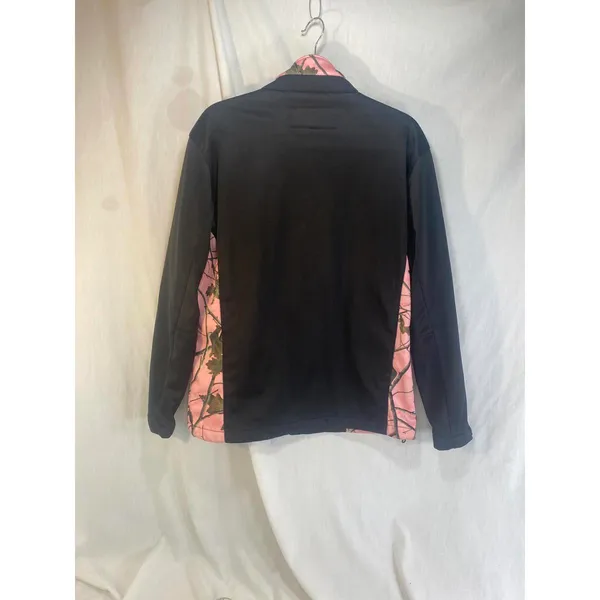 Trail Crest Woman Black Med Pink Camo Full Zip Softshell Jacket Hunt Hike - Image 8