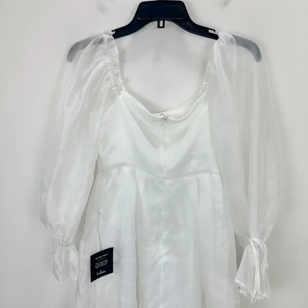 Lulus Darling Image White Chiffon Ruffled Off-the-Shoulder Mini Dress XS NWT - Image 7