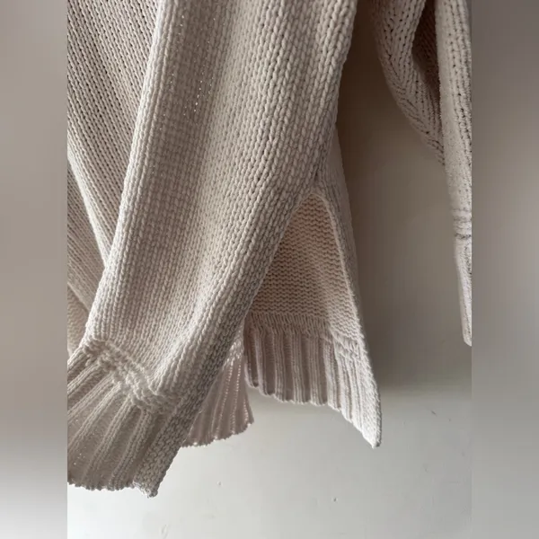 Aerie White Chunky‎ Oversized Chenille Knit Turtleneck Sweater - Image 6