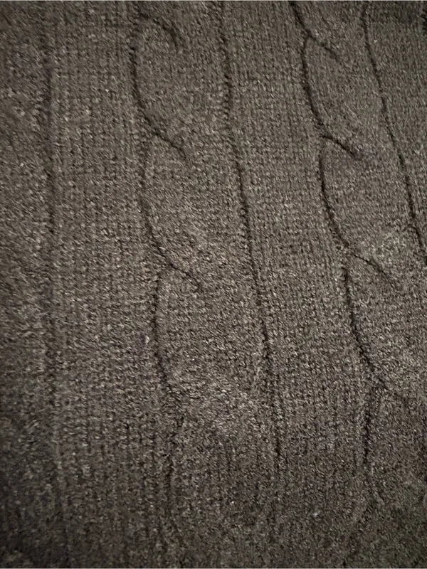 Arden B Black Cable-Knit Crewneck Cropped Coquettegirl Sweater Size L - Image 2