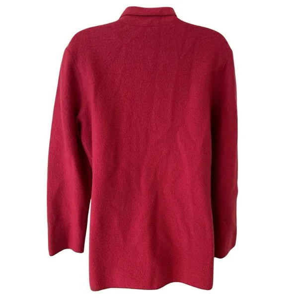 Chico's Design Red buttoned knit pockets long sleeve wool sweater Size 0 (small) - Image 3