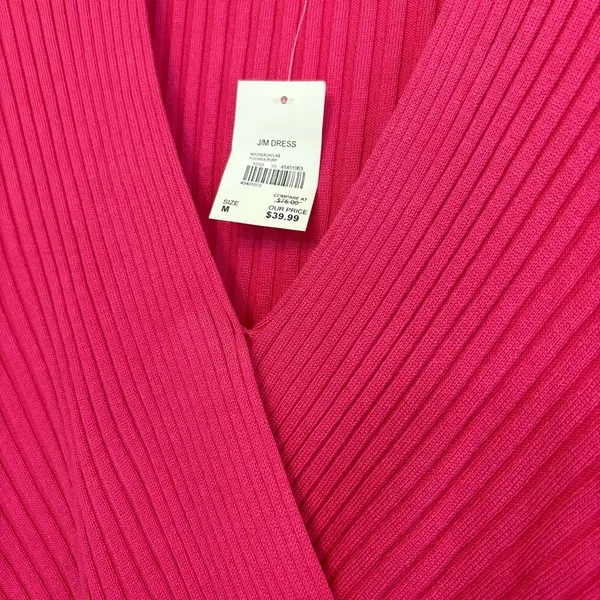 Cato Pink‎ Ribbed Sweater Dress Size Medium - Image 8