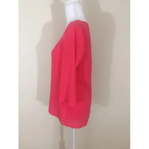 Express Bright Pink‎ 3/4 Sleeve Loose Pullover Blouse Top Size Small - Image 2