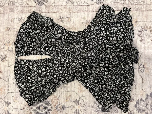 Altar'd State Black Floral Romper - Image 3