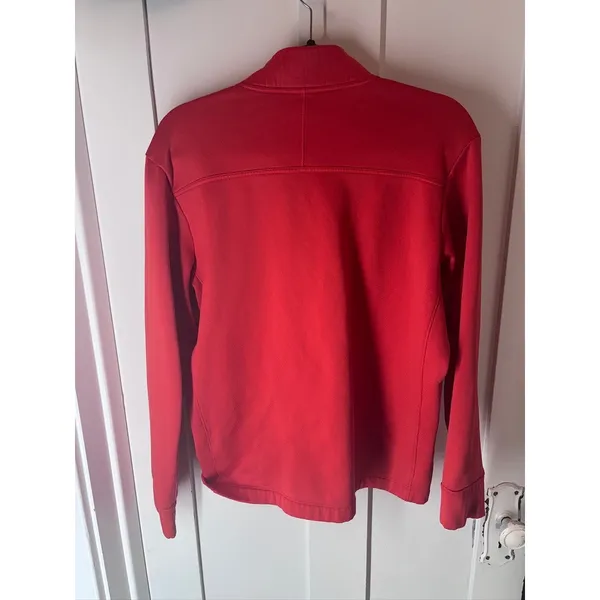 Nike Womens Dri-Fit 1/4 Zip Pullover Size Medium Red Long Sleeve Running Top - Image 8