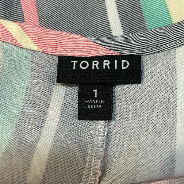 Torrid Multi-Color Stripe Challis Midi Dress - Image 4