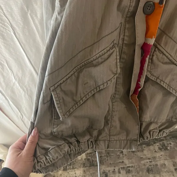 Free People Green Utility Jacket Size Small - Image 4