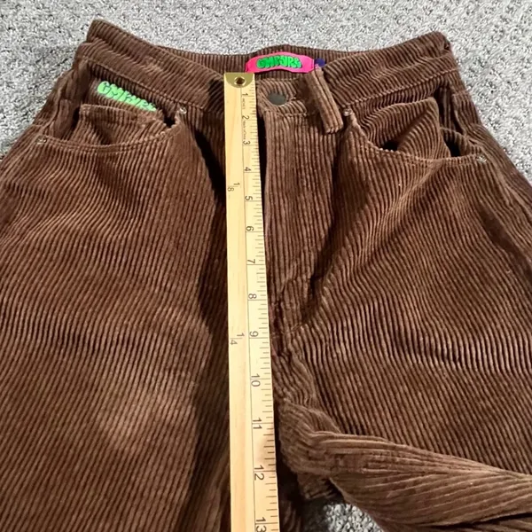 Empyre Tori Corduroy Pants Women 2 Brown Straight Leg Skate Streetwear Cotton - Image 10