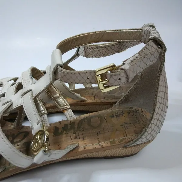 SAM‎ EDELMAN Donna Low Wedge Strappy Sandal 8.5 M - Image 3