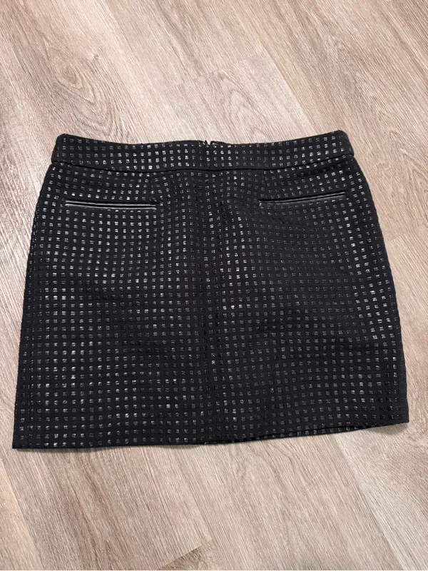 Gap Black Minj Skirt 4 Squares Business Casual - Image 2