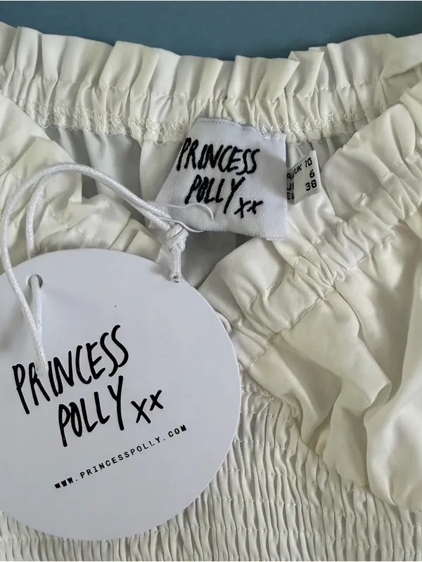 NWT Princess Polly Daniela White Tiered‎ Puff Sleeve Mini Dress - Image 6