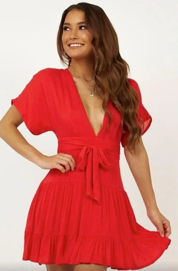 Showpo Red Mini Dress - Image 2