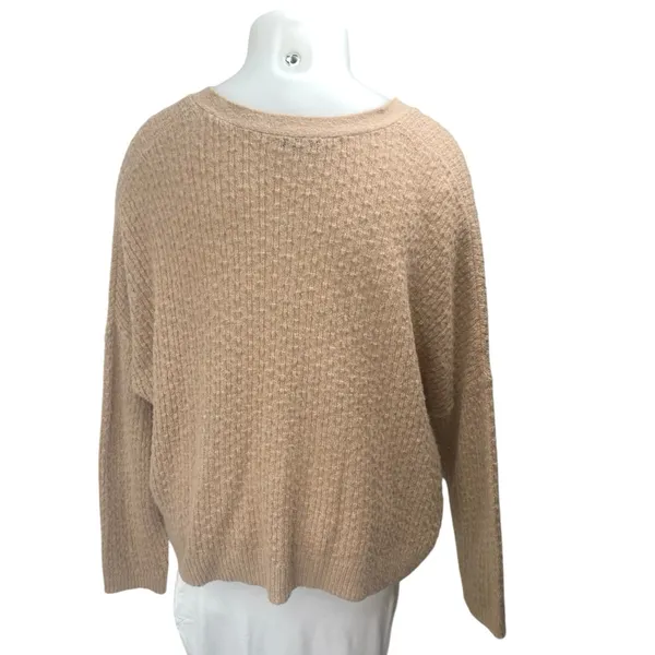 Madewell Women's Brown Cable Knit Long Sleeve Button Up Cardigan Sweater Top XXL - Image 2