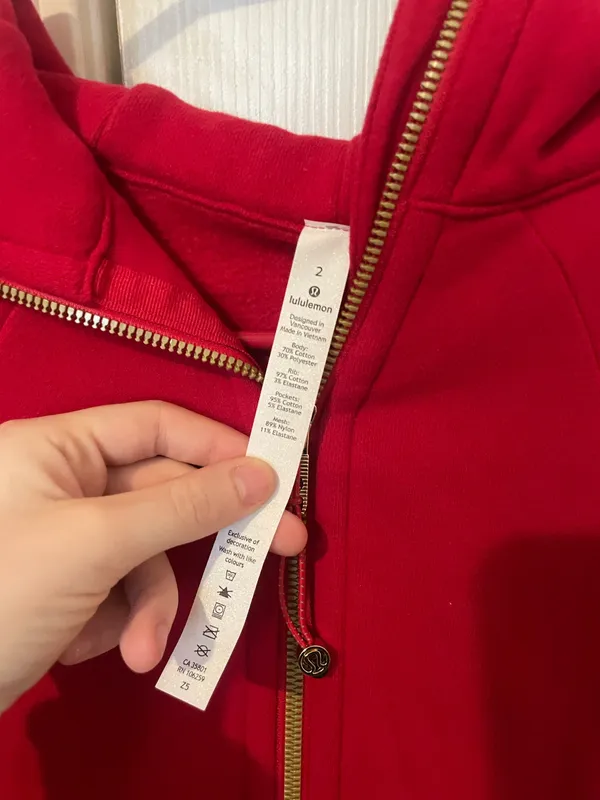 Red Lululemon Full-Zip Jacket - Image 2