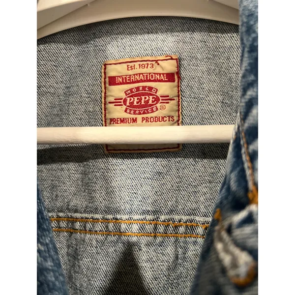 Vintage 90’s Women’s PePe Denim Vest M - Image 4