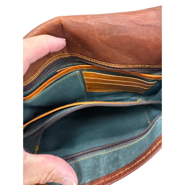 Firu womens Vintage Leather Handmade crossbody Purse 9x10 SKU 7164 - Image 11