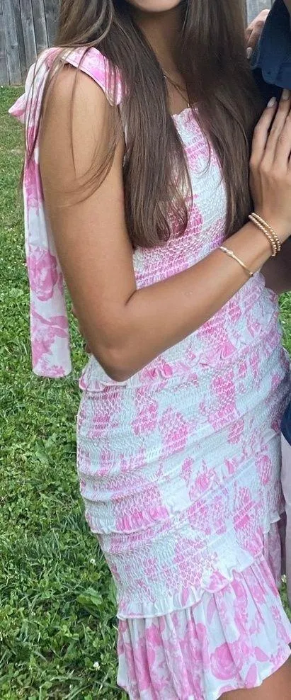 Pink & White dress - Image 4