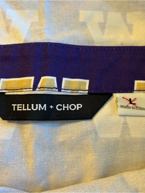 Tellum + Chop purple University Washington Huskies overalls mini dress size L - Image 7