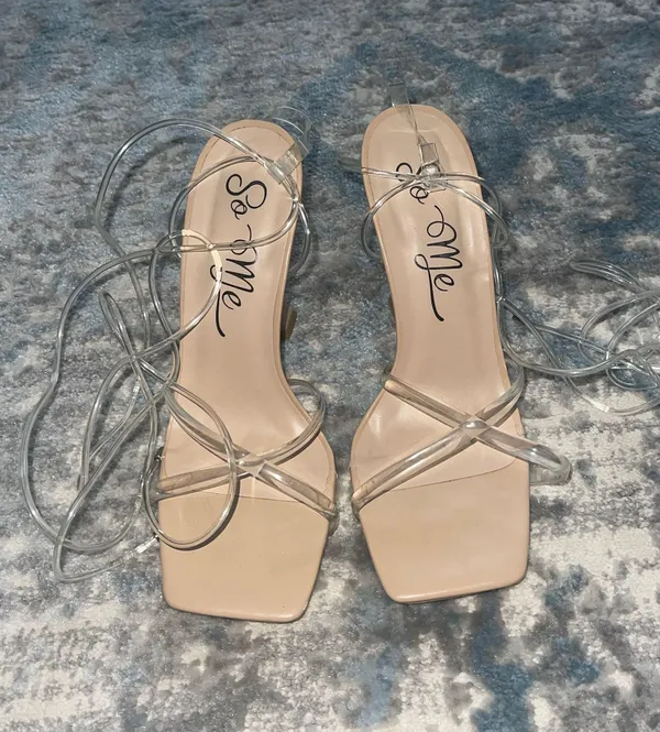 Clear Wrap Heels Size 7.5 - Image 2