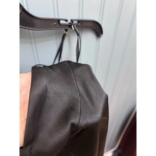 Victoria's Secret Black Satin Bow Accent Mini Slip Dress Small VTG Y2K - Image 6
