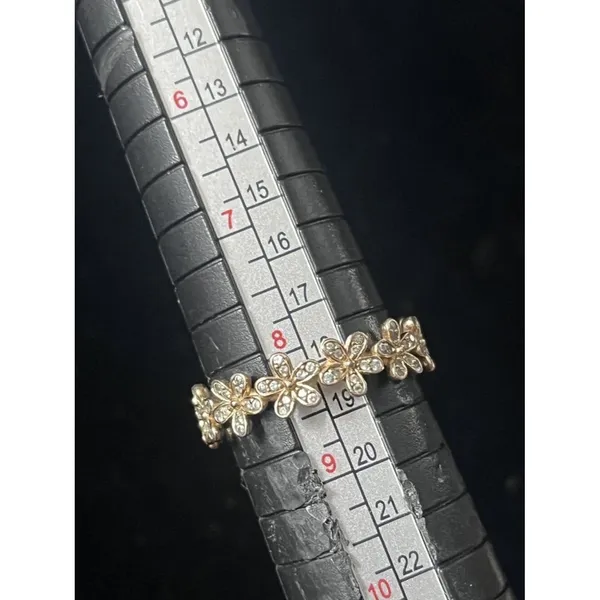 Authentic Pandora Rose Gold Flower Band Ring Size 8 R 58 - Image 3