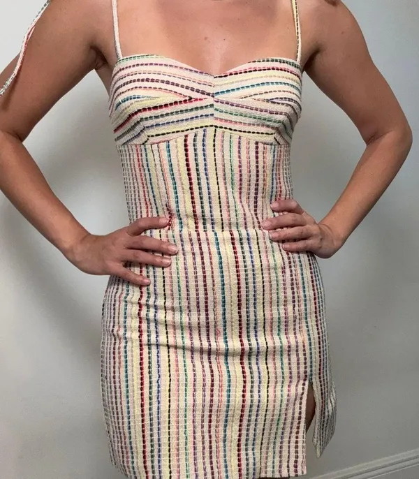 Amanda Uprichard Sample Sale Striped Sundress • Size Small - Image 9