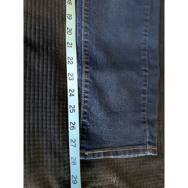 Levi Skinny Curvy Denim Jeans Dark Wash‎ Low Rise Size 26x28 Logo Pockets - Image 6