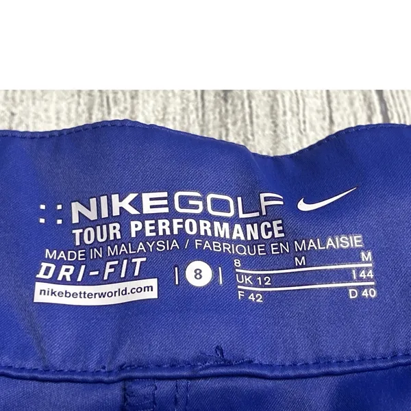 Nike Golf Tour Performance Dri-FIT Blue Cargo Shorts Women Size 8‎ Athletic - Image 6