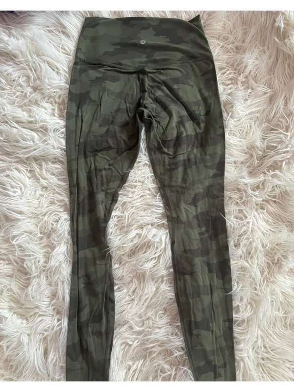 Lululemon Align Leggings 28” Heritage 365 Camo Green Twill Multi Size 6 - Image 3