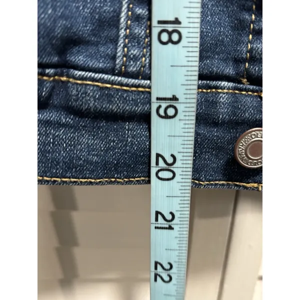 Old Navy Denim Short Jacket Juniors Size L (10-12) Hood‎ Pockets Button Up - Image 3