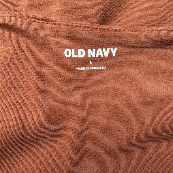 Old Navy Square Neck Tank Top Bodysuit Wide Straps Orange Brown Womens Large - Image 5