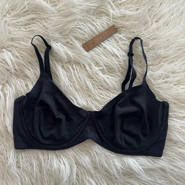 Skims Fits Everybody Unlined Demi Bra Onyx Size 38DD - Image 2