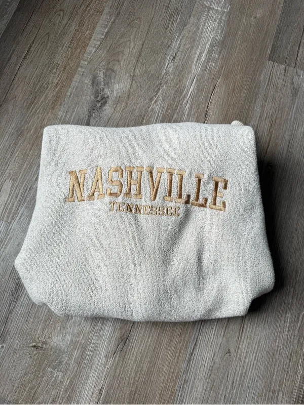Nashville Tennessee Graphic Crewneck Sweatshirt Embroidered Super Soft Comfy XL - Image 7