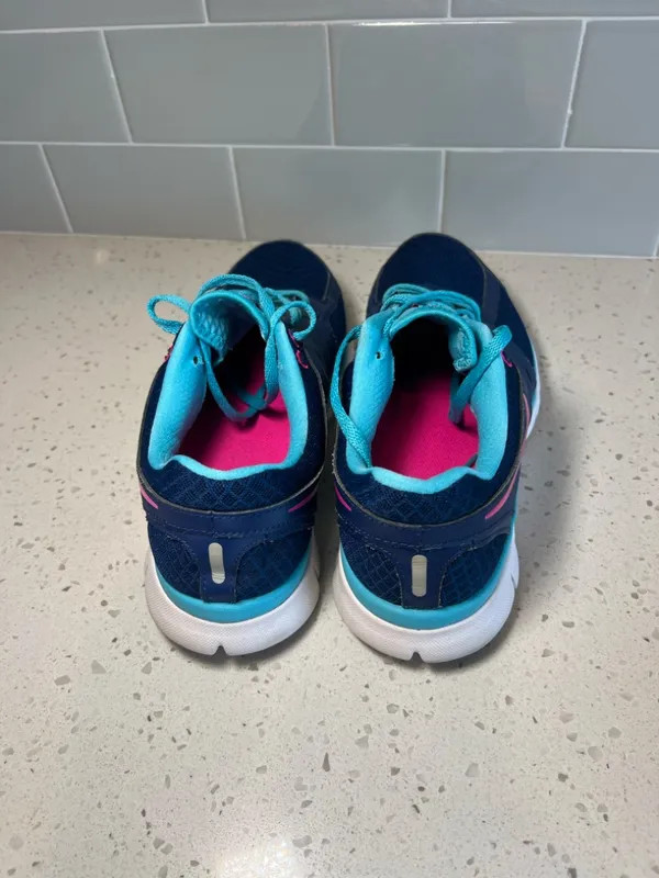 Nike Flex 2013 Run Shoes Sneaker Blue Aqua Pink Athletics Running Workout Size 8 - Image 7