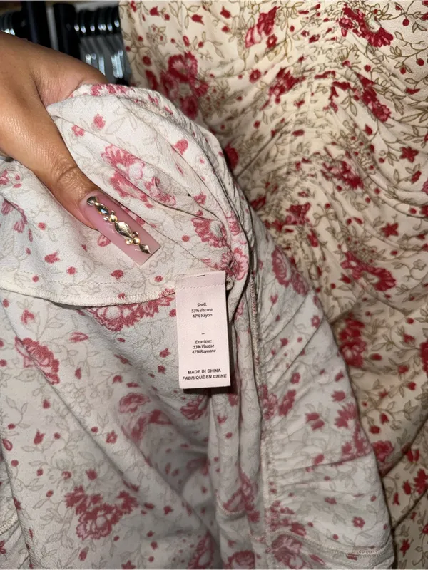 Cinq à Sept Stevie Dress Cherry Rose Multi Floral Lace Trim Midi Dress Womens 2 - Image 11