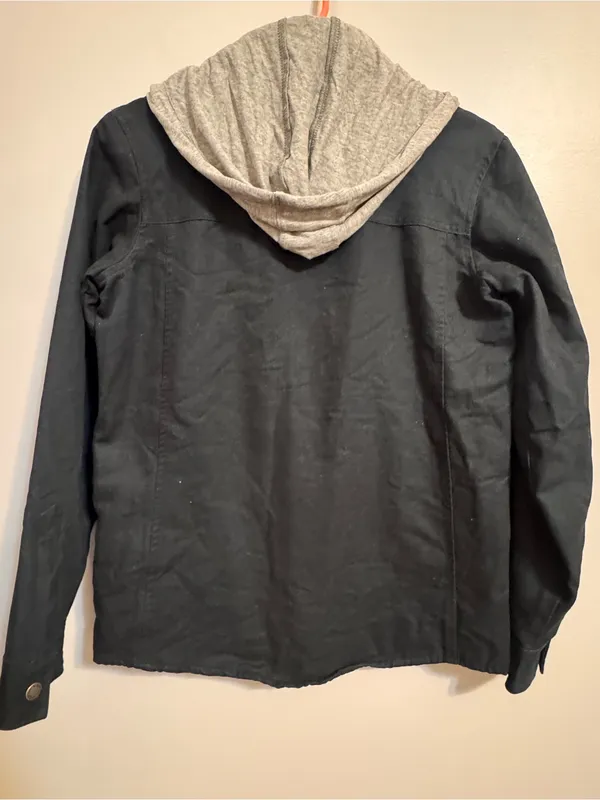 Dickies Crafted for Women Black Hooded Workwear Utility Jacket Size S - Image 3