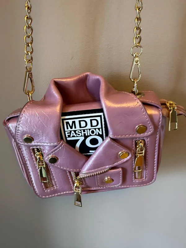 MDD Fashion Pink Glossy Shoulder Bag - Image 2