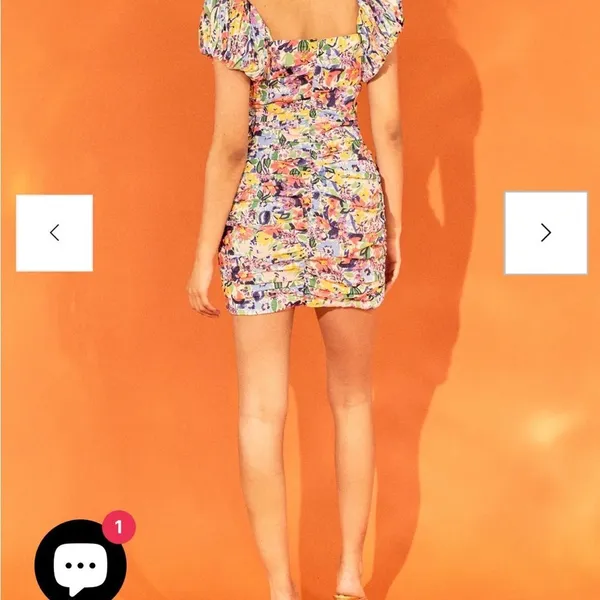 Endless rose FLORAL OFF THE SHOULDER RUCHED MINI DRESS M - Image 5