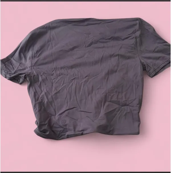 Lululemon Purple Ash Nulu Crewneck Cropped T-Shirt - Image 3