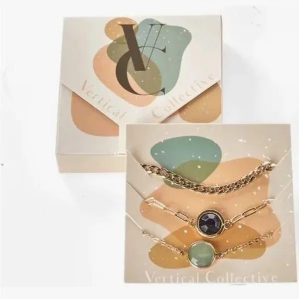 NIB Vertical Collective – Alora Bracelet Layering Set ($52.00) Green - Image 3