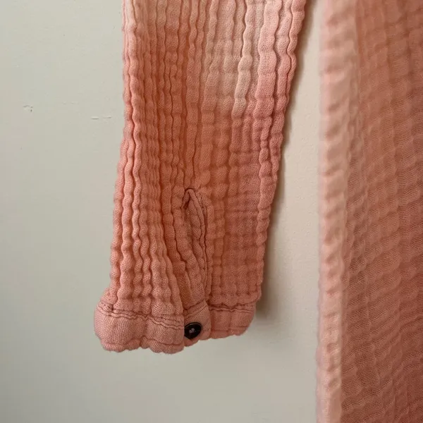 Free People Ombre Long Sleeve Button Down Tunic Shirt Size L - Image 5