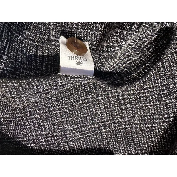 Thrills Denim Plaid Co Chrissy Mini V Neck Dress Womens Small Button Office Chic - Image 8