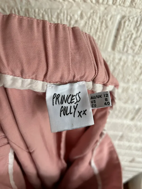 Dusty Rose Pink Pleated Trousers Dress Pants Size 8 - Image 4