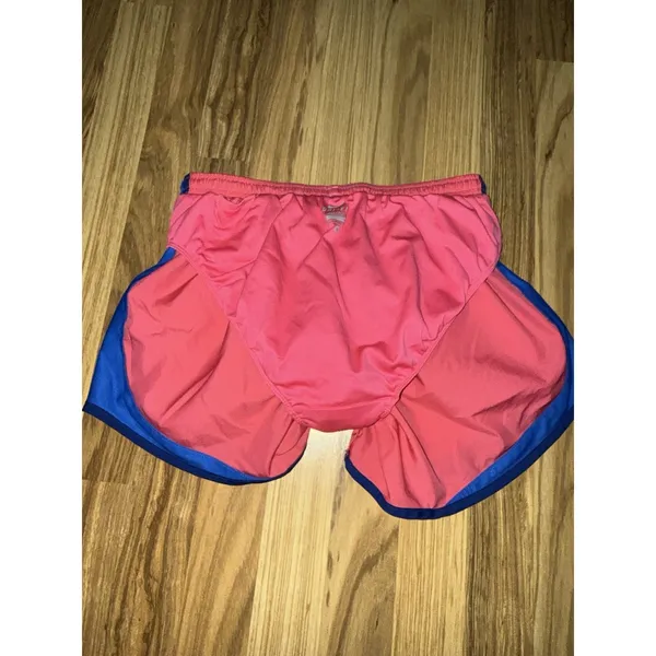 Nike Women's Sz M Medium Dri-fit‎ Hot Pink Blue Fitness Running Shorts - Image 5