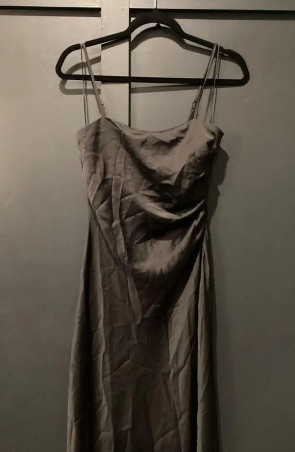 House of Harlow Revolve 1960 Satin style ruched Slip strappy sleeveless Dress S - Image 12