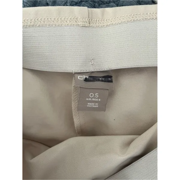 Chico’s Ankle Pants Womens 0.5 US 6 Cream Ivory Pull On Ponte Slim Stretch - Image 12
