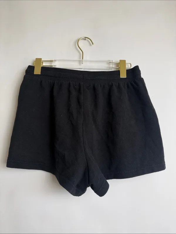 Colsie Black Drawstring Waist Sweat Lounge Shorts Size Medium - Image 2